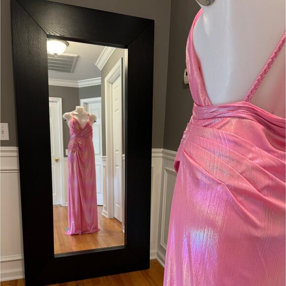 NEW NWT Retrofete Yesi Pink Maxi Dress Size Large - Picture 2 of 16